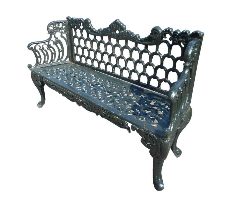 Vintage Cast Iron Bench (1 of 9)