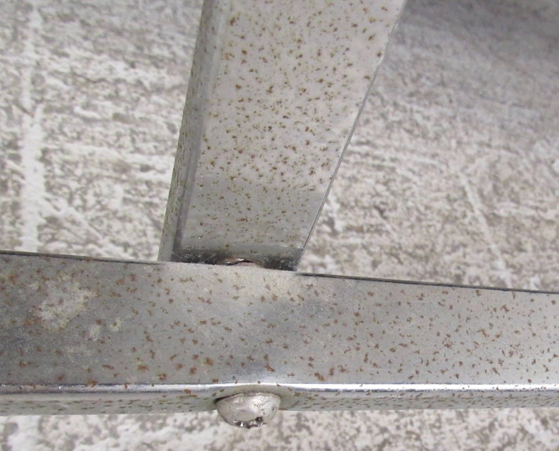 Mid-Century Tufted Chrome Sofa - 5