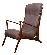 Mid-Century Vintage Brazilian Lounge Chair by John Graz: Bring home the worldly elegance of genuine Brazilian mid-century modern furniture with this exquisite lounge chair designed by Swiss architect, John Graz. Constructed of solid exotic Caviuna rosewood