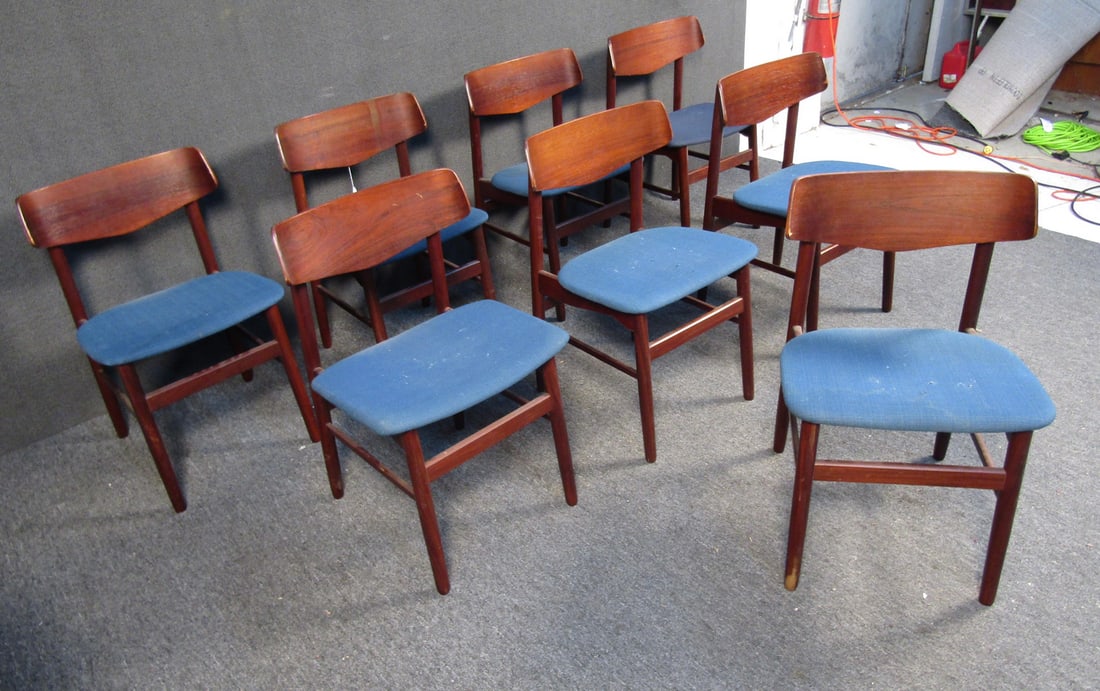 Set of 8 Teak Danish Dining Chairs - 3