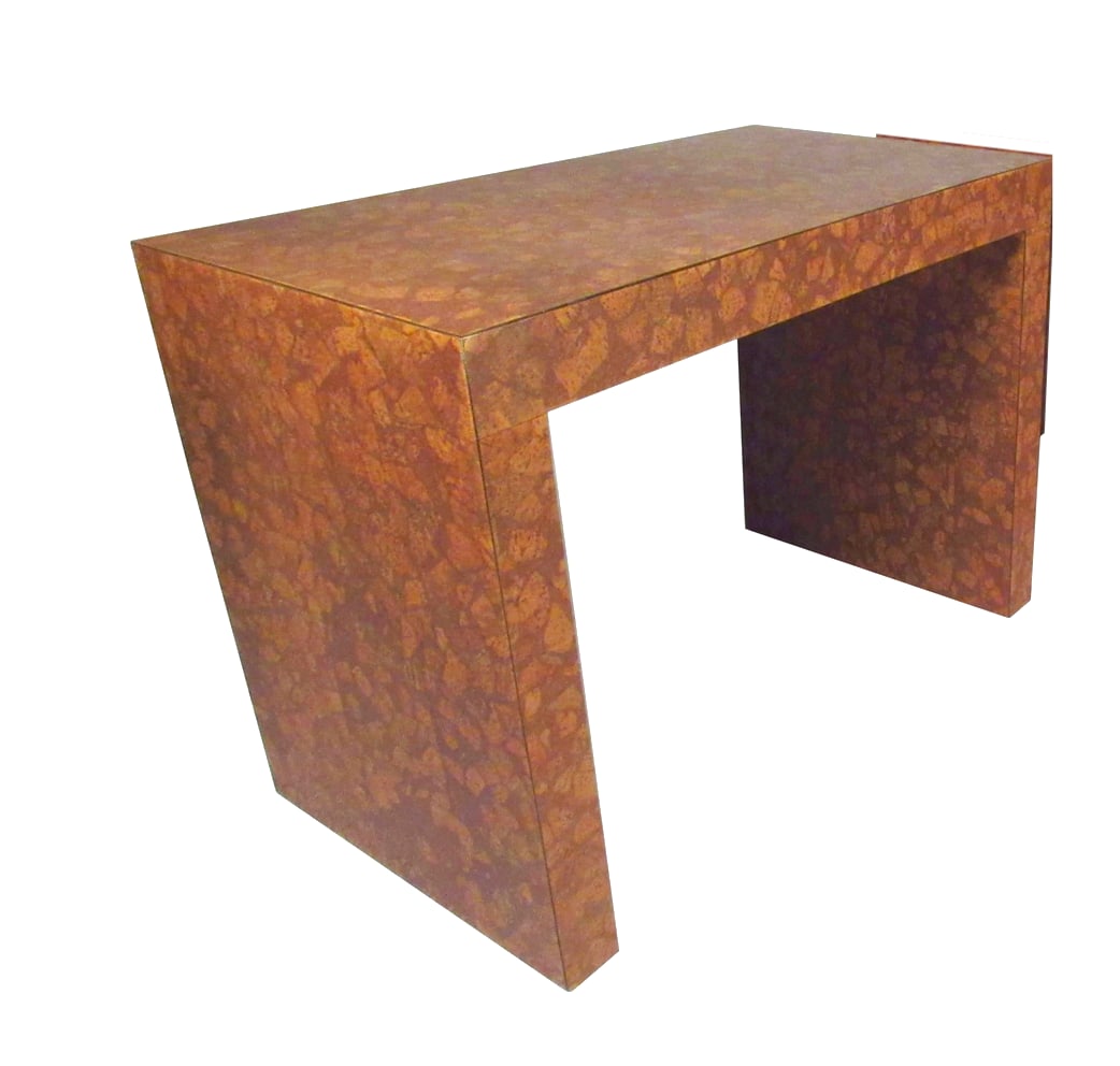 Burl Cork-Top Parsons Style Console Table (1 of 8)