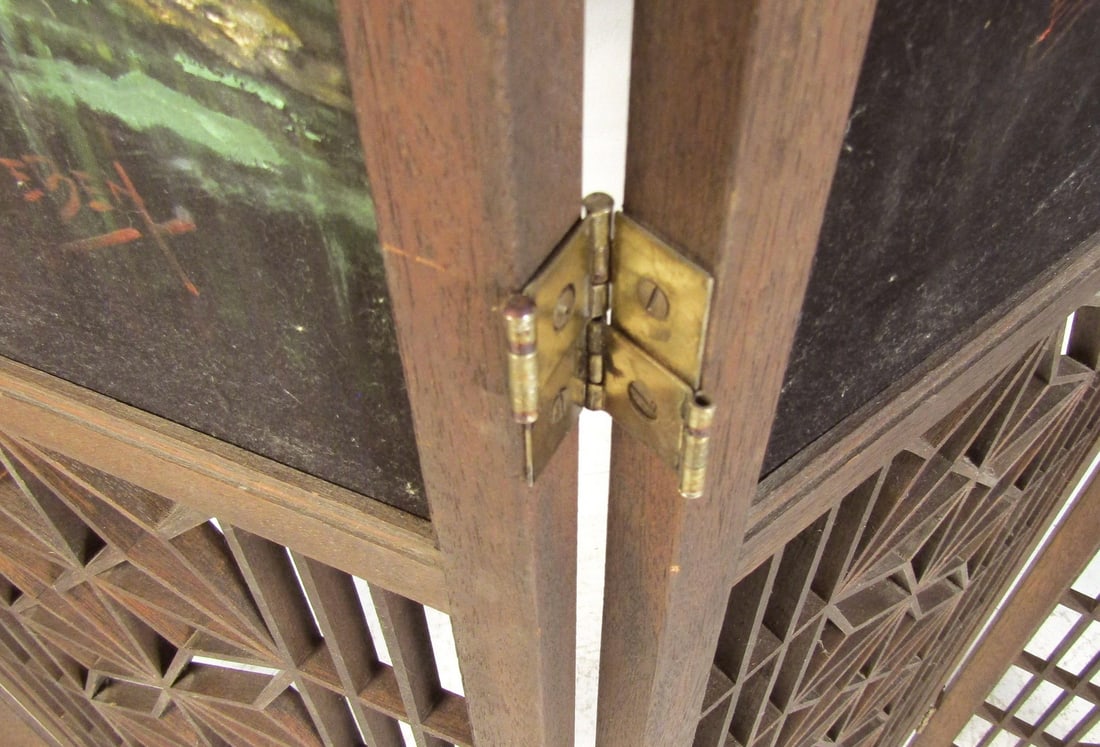 Wooden Painted Folding Divider - 8