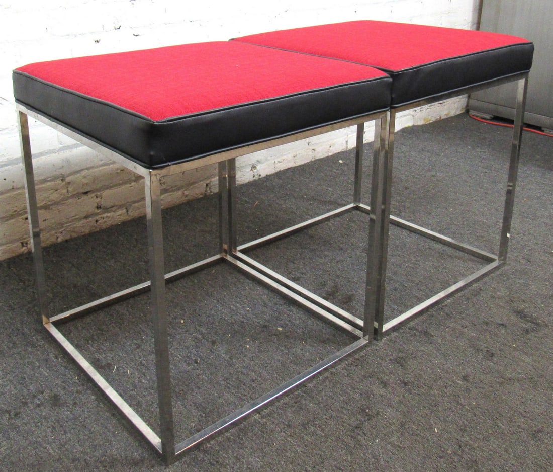 Chrome Square Benches - 4