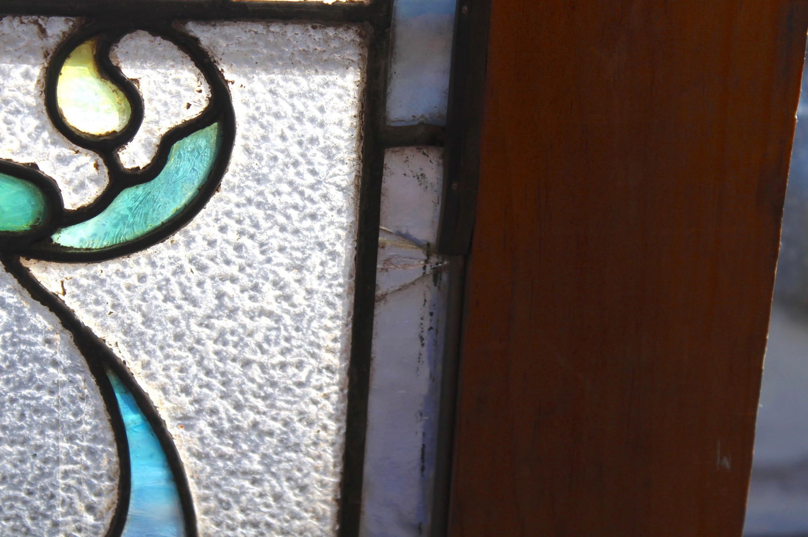 Architectural Stained Glass Window with Swans - 12