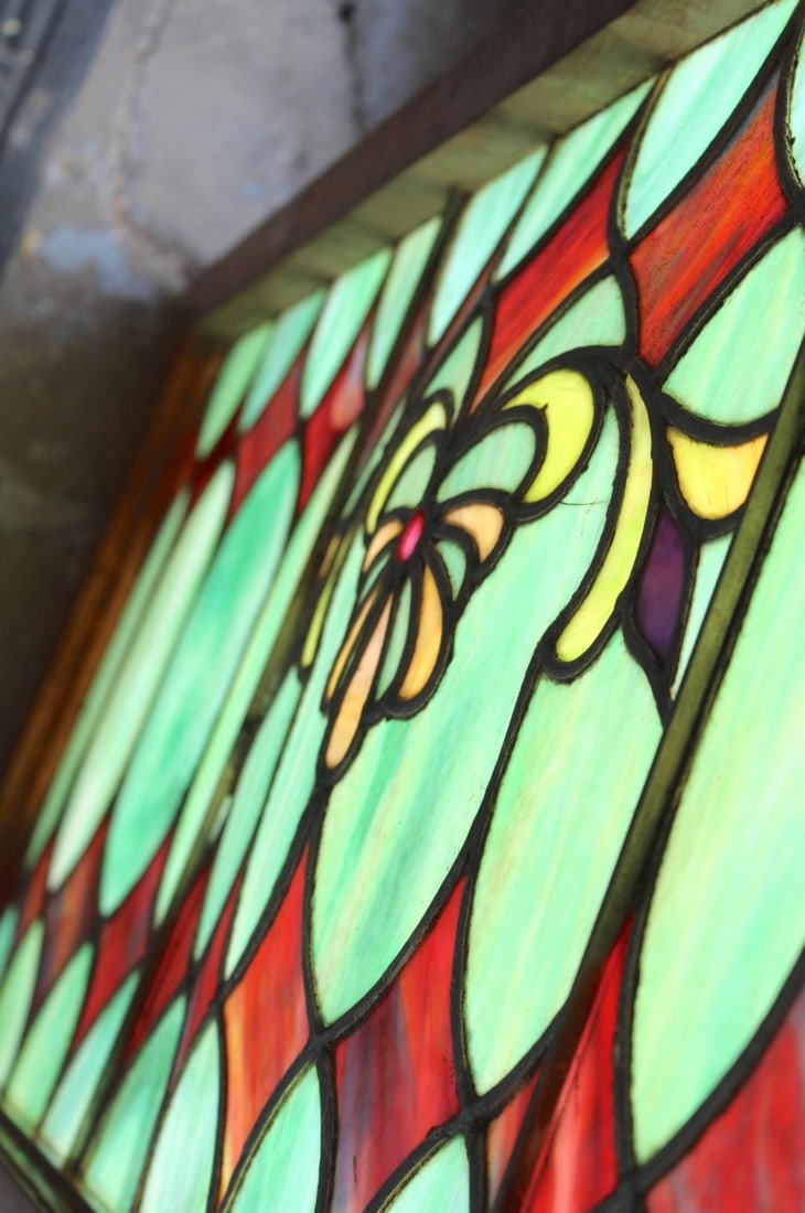 Spectacular Antique Transom Window - 11