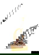 Mother & Child Giraffe Lamp by Royal Haeger Pottery: Adorable vintage table lamp with mother and fawn. // PICKUP LOCATION: Brooklyn, NY // Condition: Good. Wear consistent with age and use. Minor fading. minor finish loss, oxidation, needs