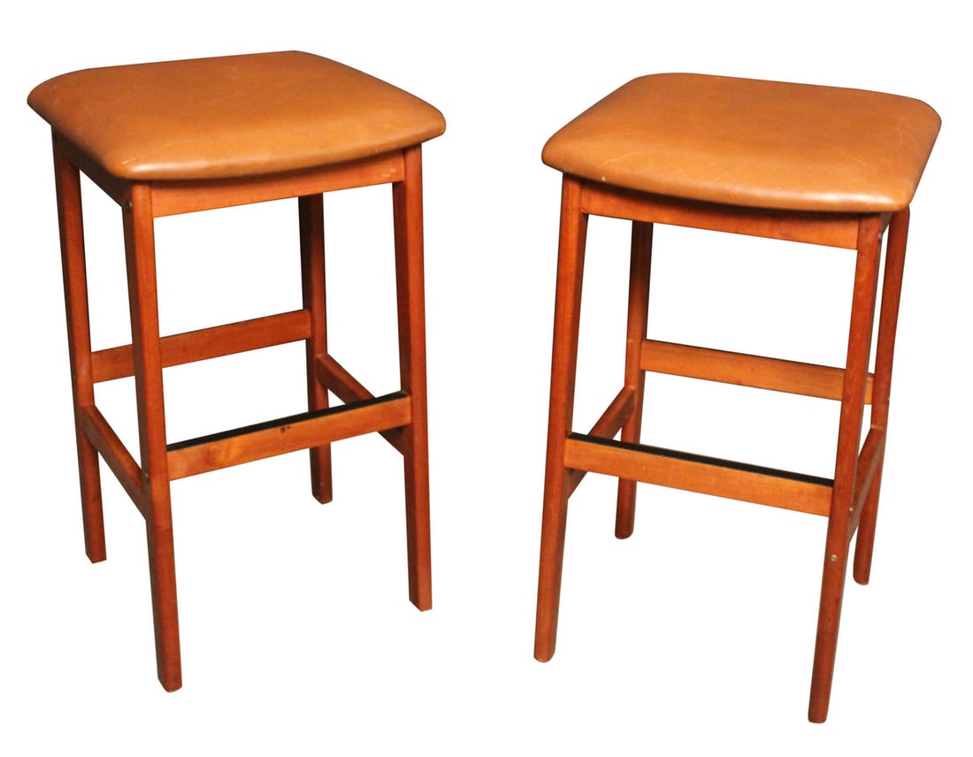 Pair Danish Teak Counter Stools by Korup Stolefabrik (1 of 13)