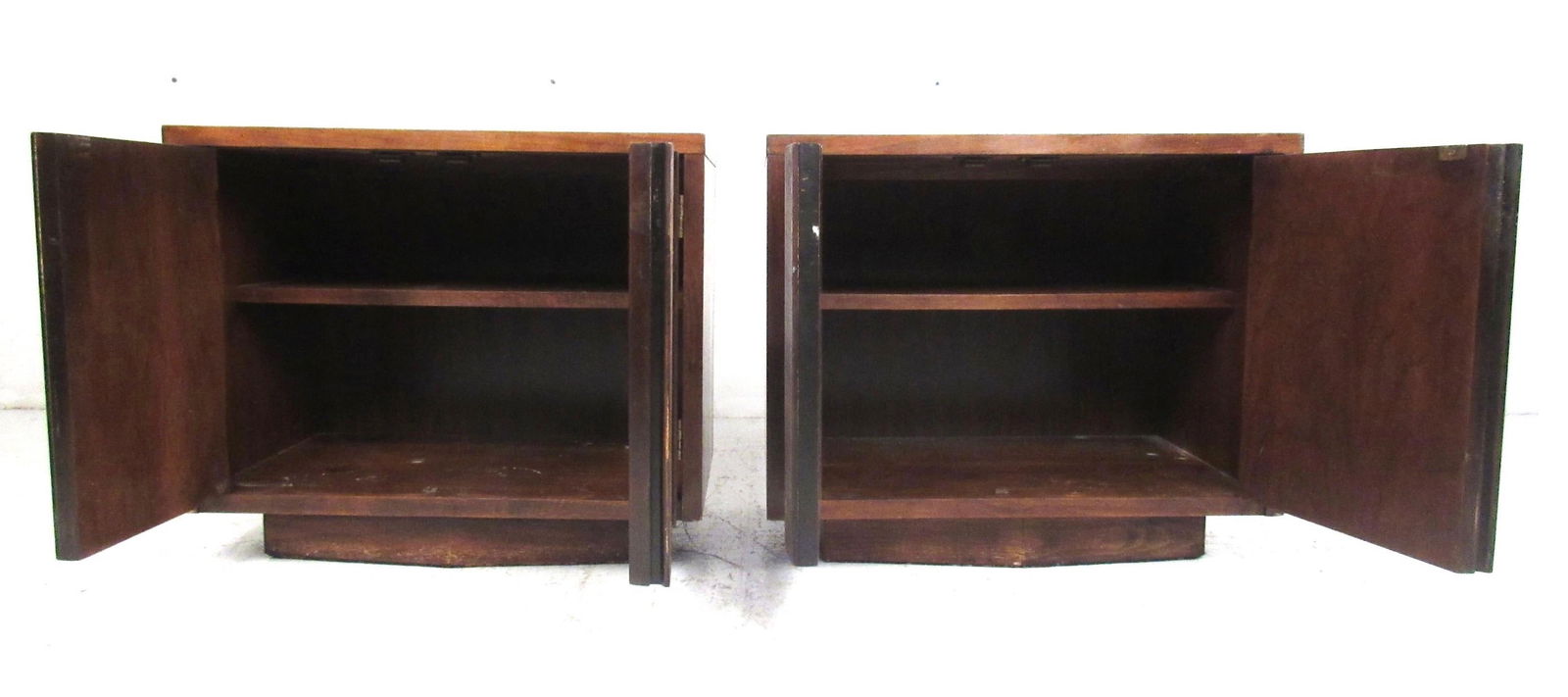Midcentury Walnut Nightstands - 3