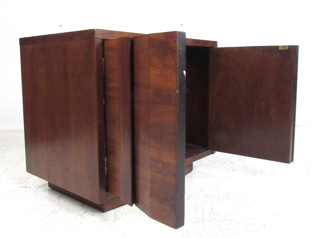 Midcentury Walnut Nightstands - 4
