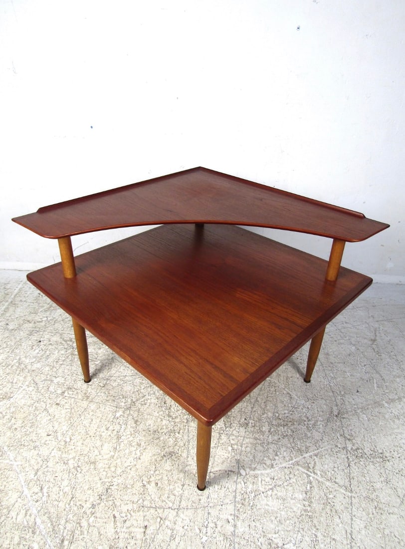 Danish Modern Teak Two-Tiered Coffee Table - 2