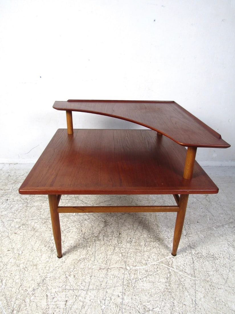 Danish Modern Teak Two-Tiered Coffee Table - 4