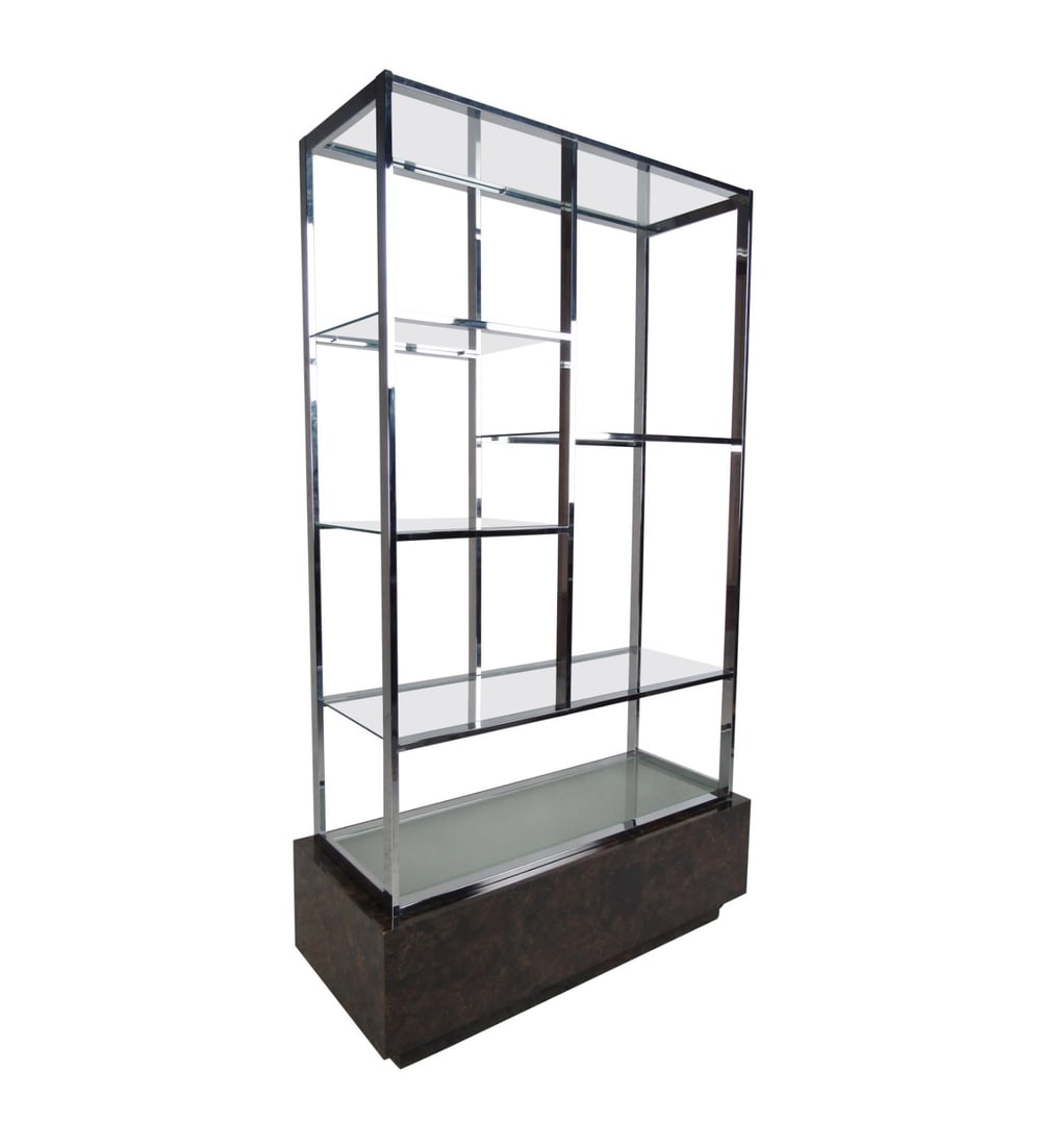 Polished Chrome Bookcase on Light Up Base - 2