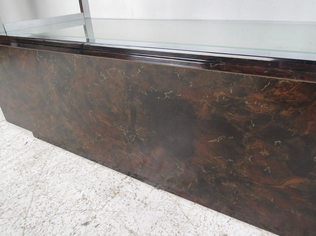 Polished Chrome Bookcase on Light Up Base - 6