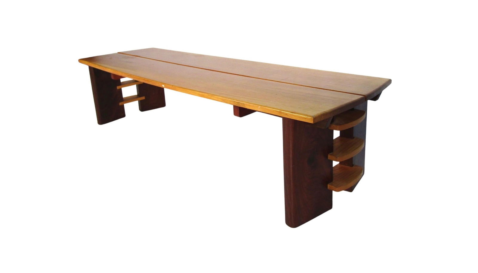 Midcentury Maple and Walnut Coffee Table (1 of 9)