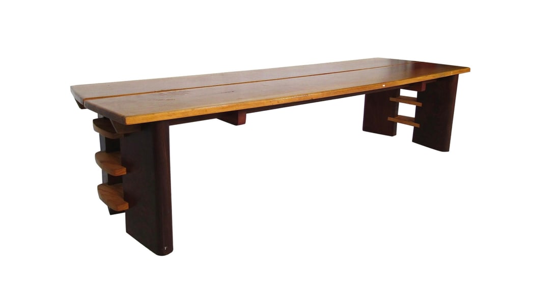Midcentury Maple and Walnut Coffee Table - 2