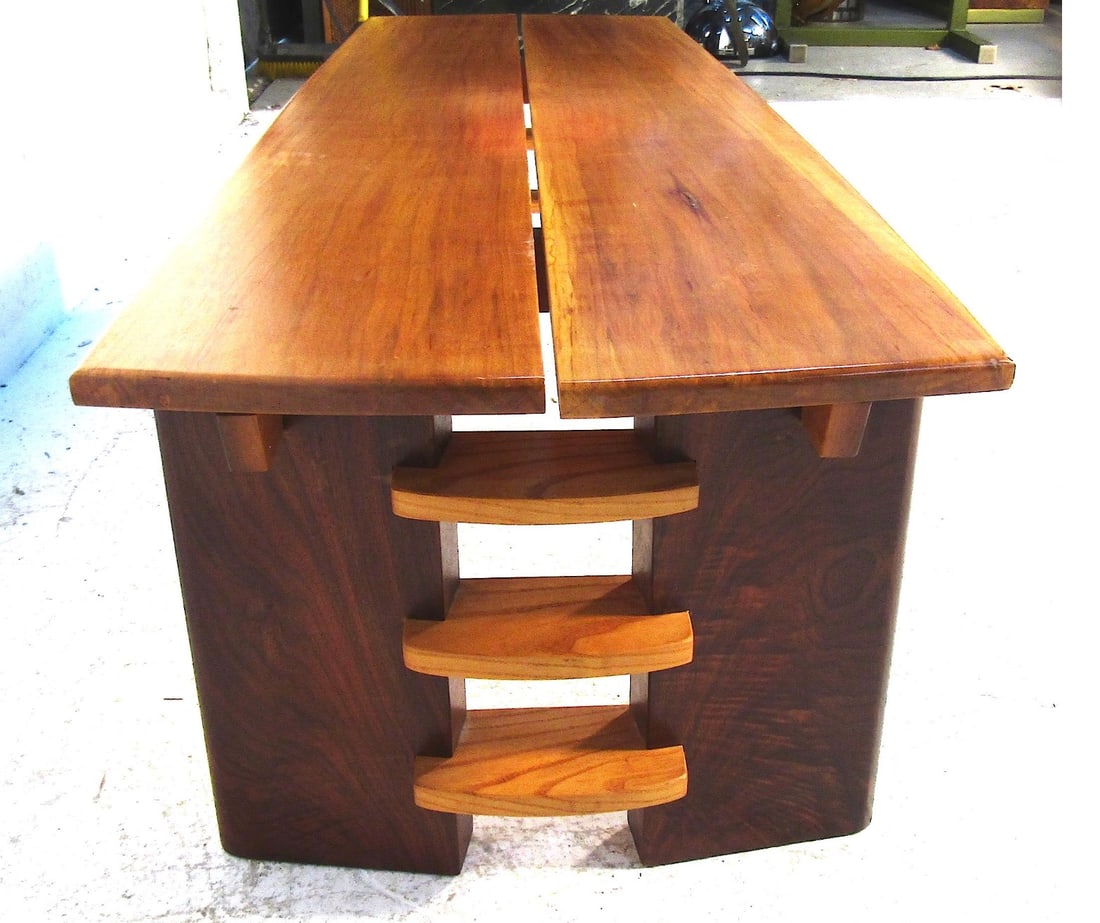 Midcentury Maple and Walnut Coffee Table - 5
