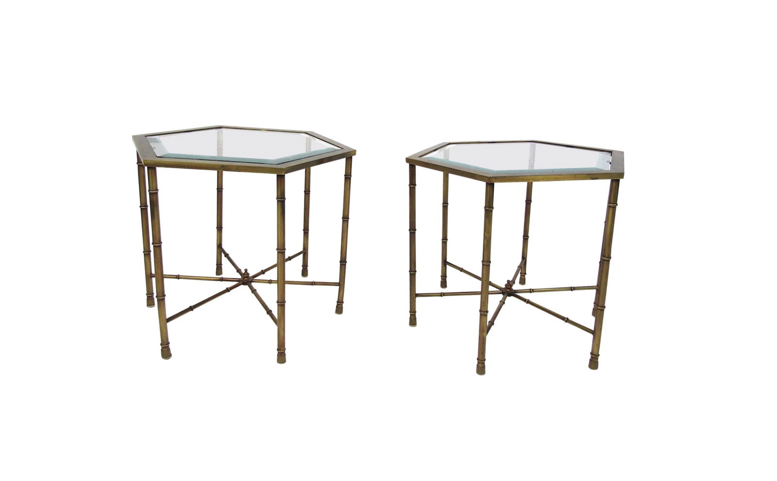 Pair of Bronze Hexagonal End Tables (1 of 15)