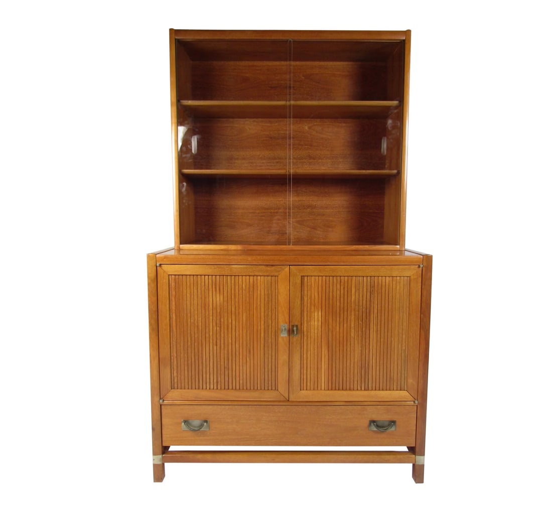 Midcentury Walnut China Cabinet by Hickory Manufacturing (1 of 15)