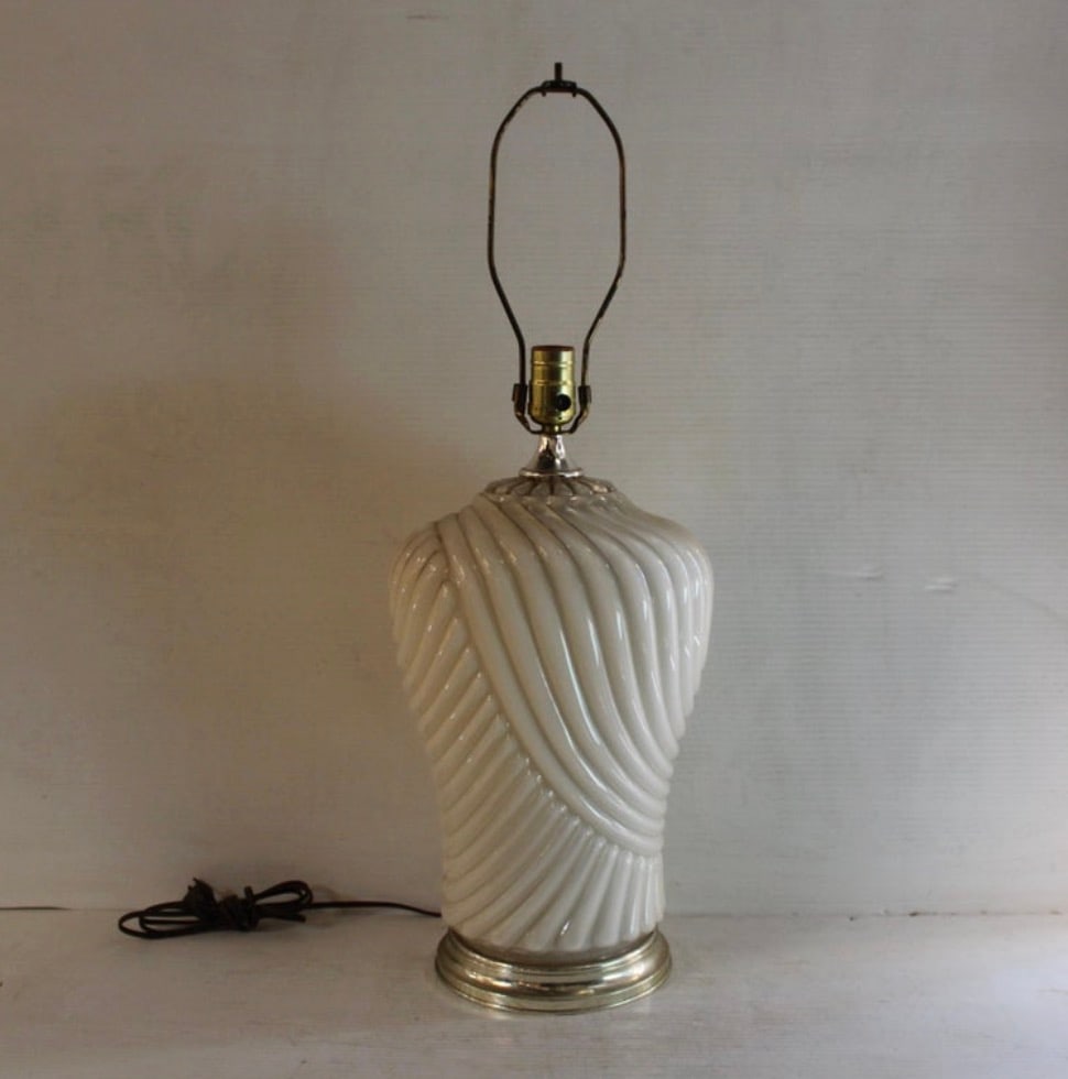 1980 Ceramic Drape Lamps - 3