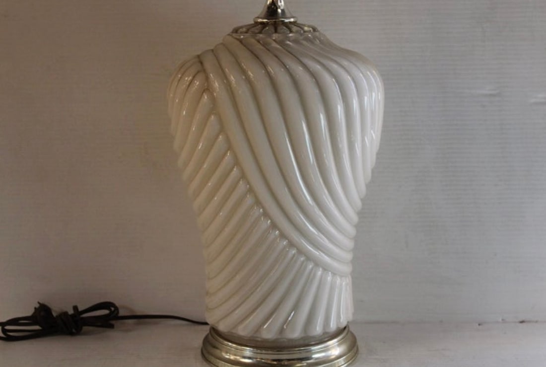 1980 Ceramic Drape Lamps - 4
