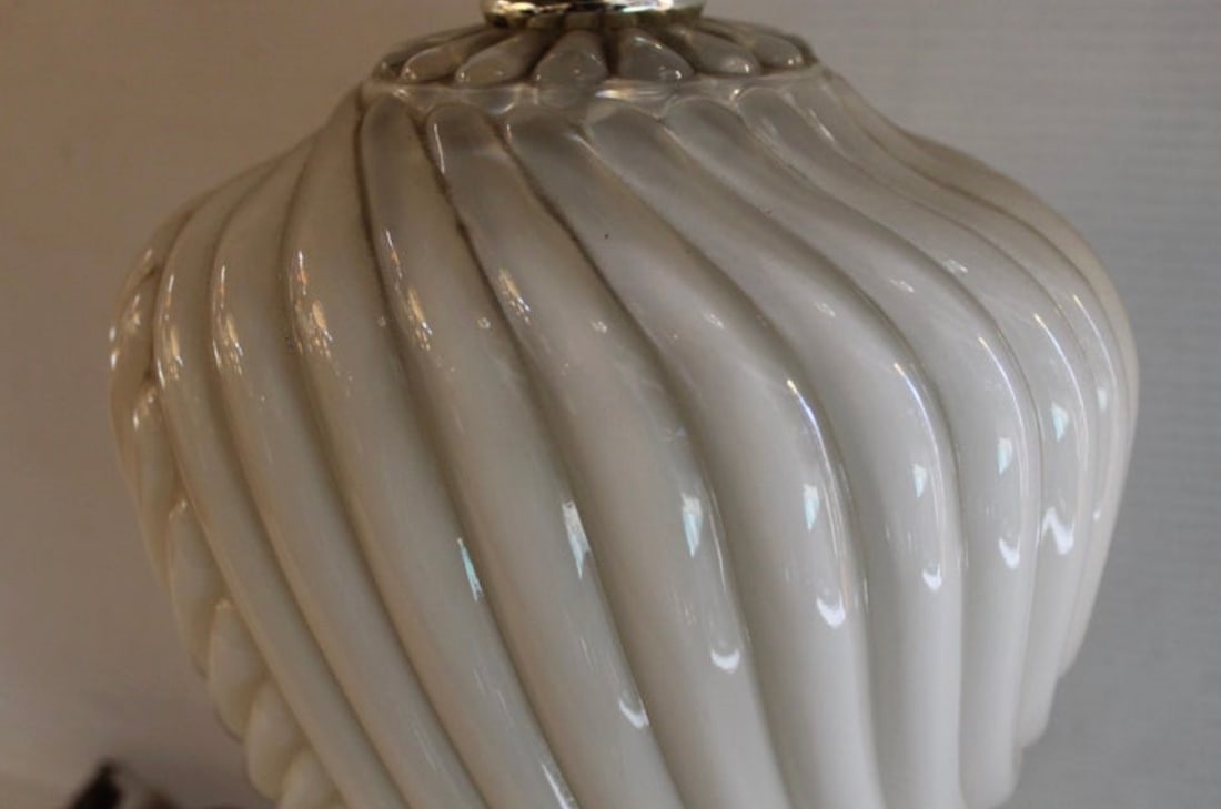 1980 Ceramic Drape Lamps - 7