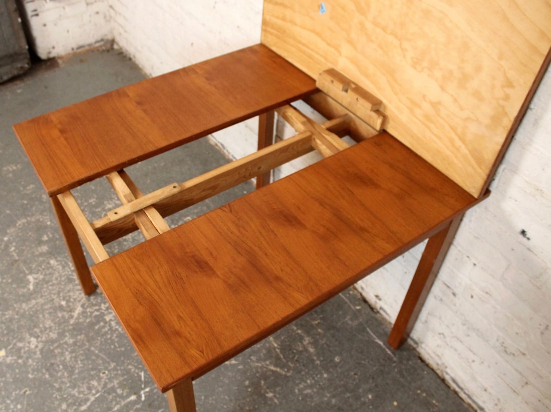 Miniature Danish Teak Draw-Leaf Table - 11