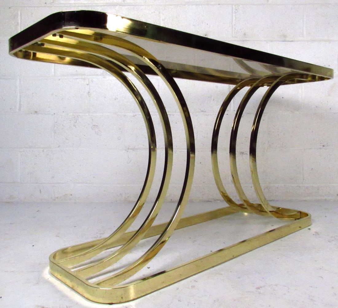 Modern Brass Console Table - 6