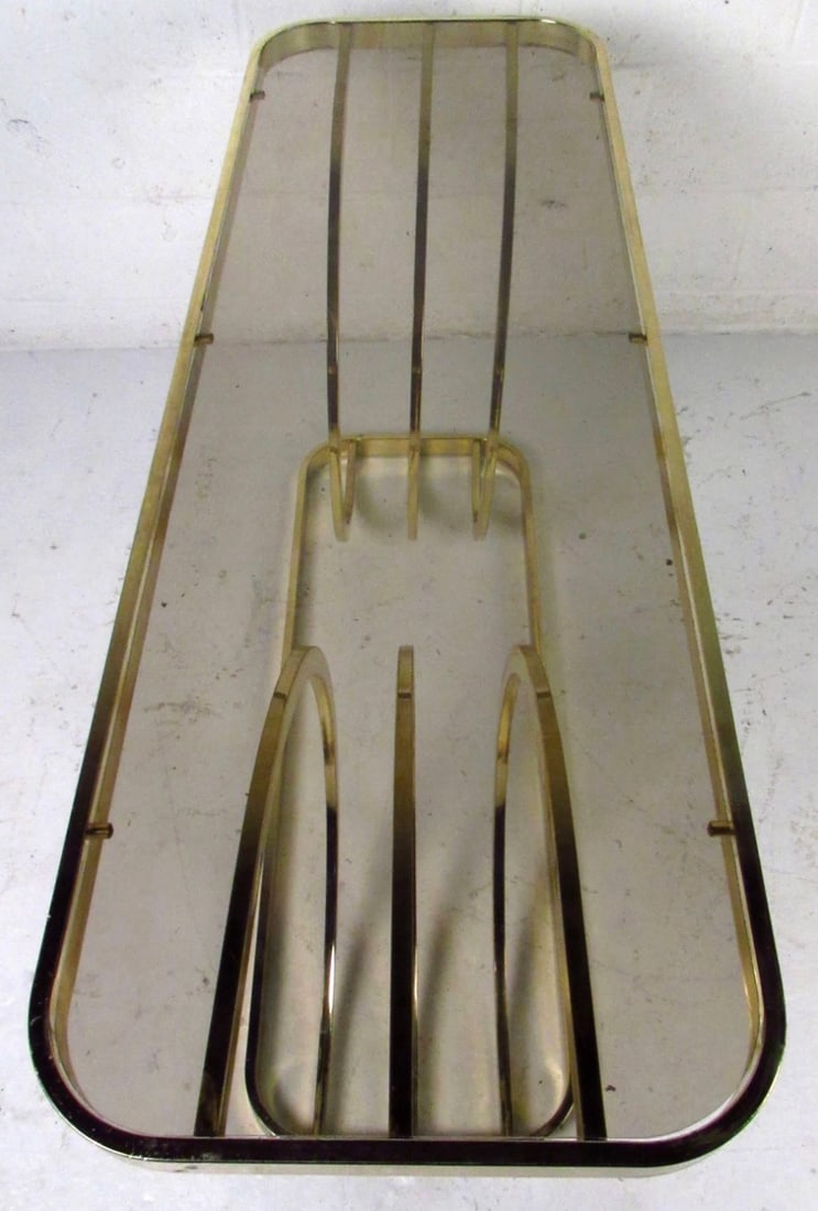 Modern Brass Console Table - 7