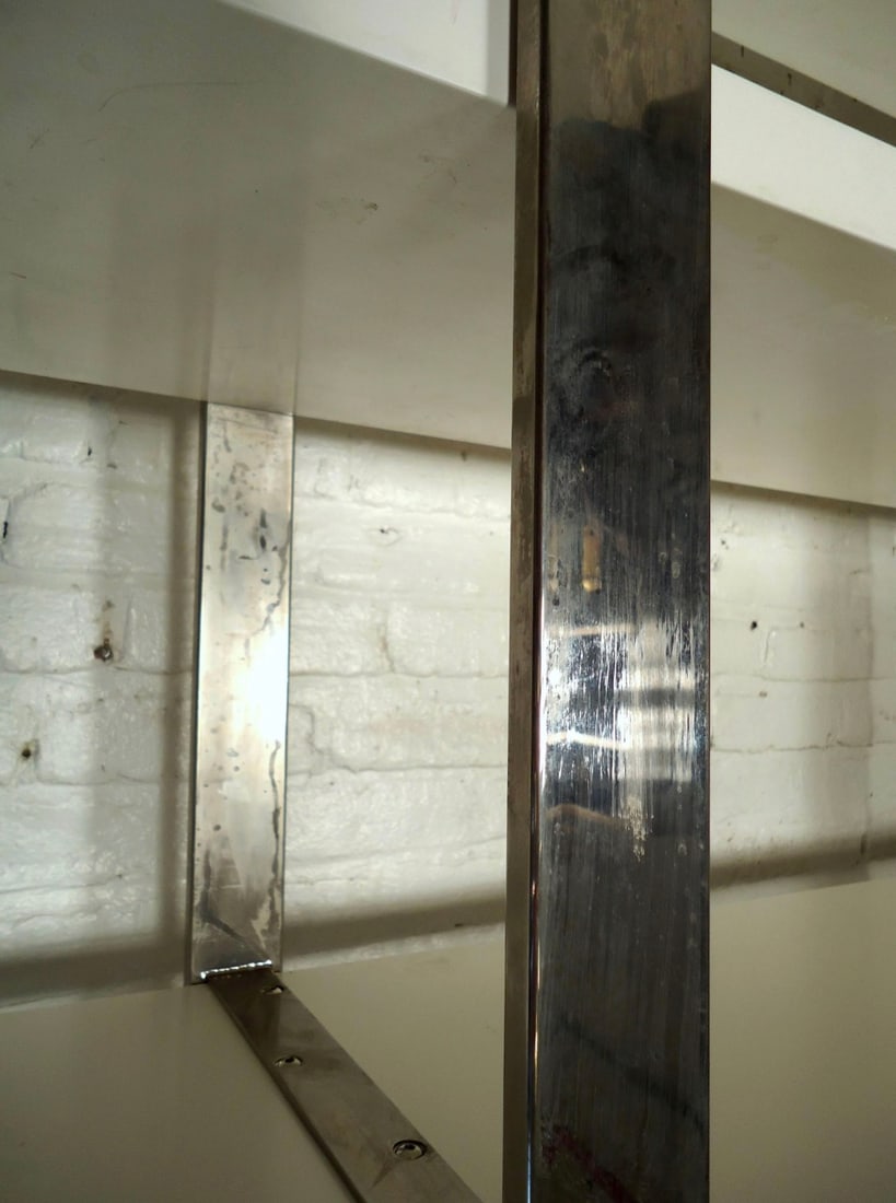 Mid-Century Chrome Frame Bookcase - 2