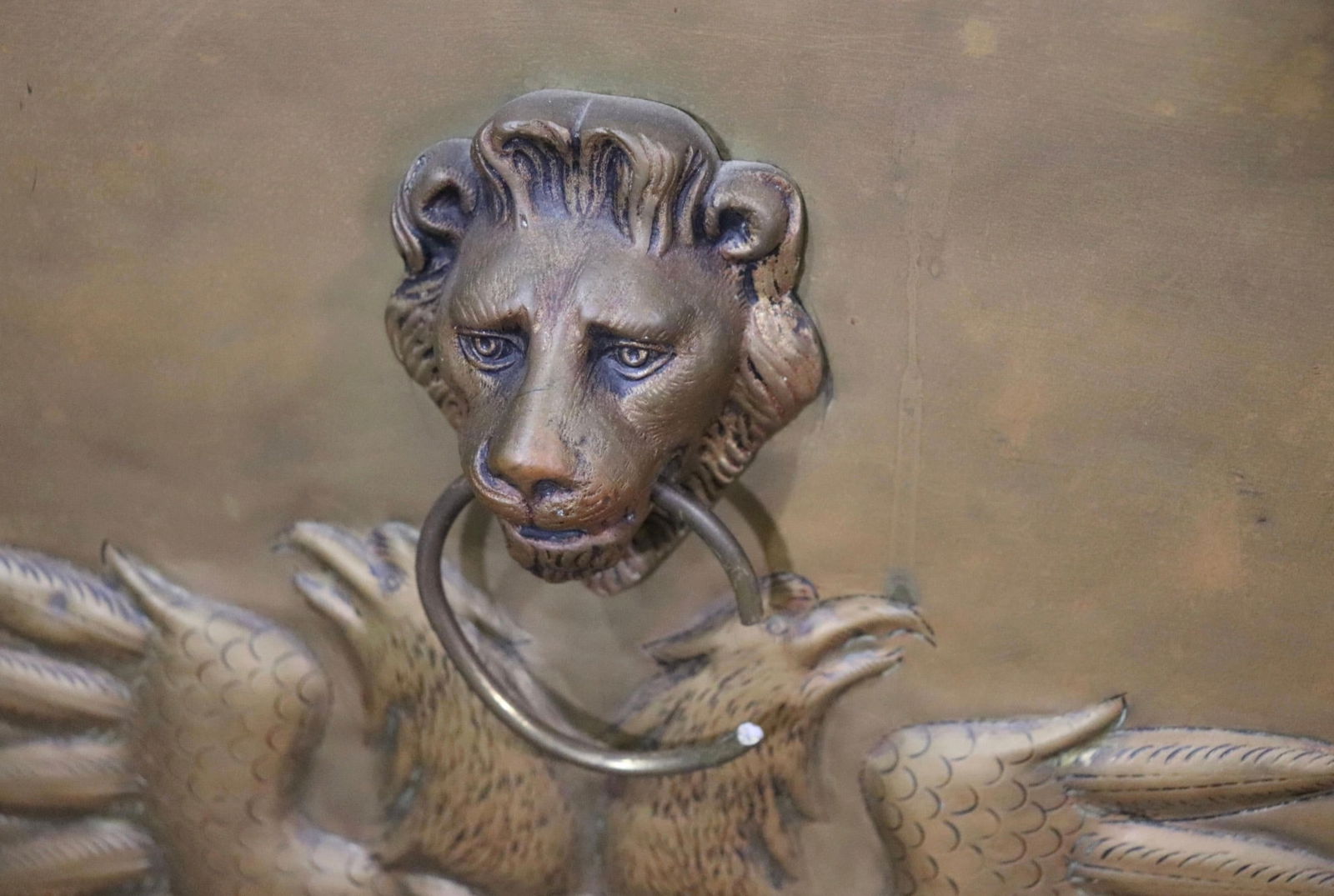 Antique Brass Scuttle Box - 6