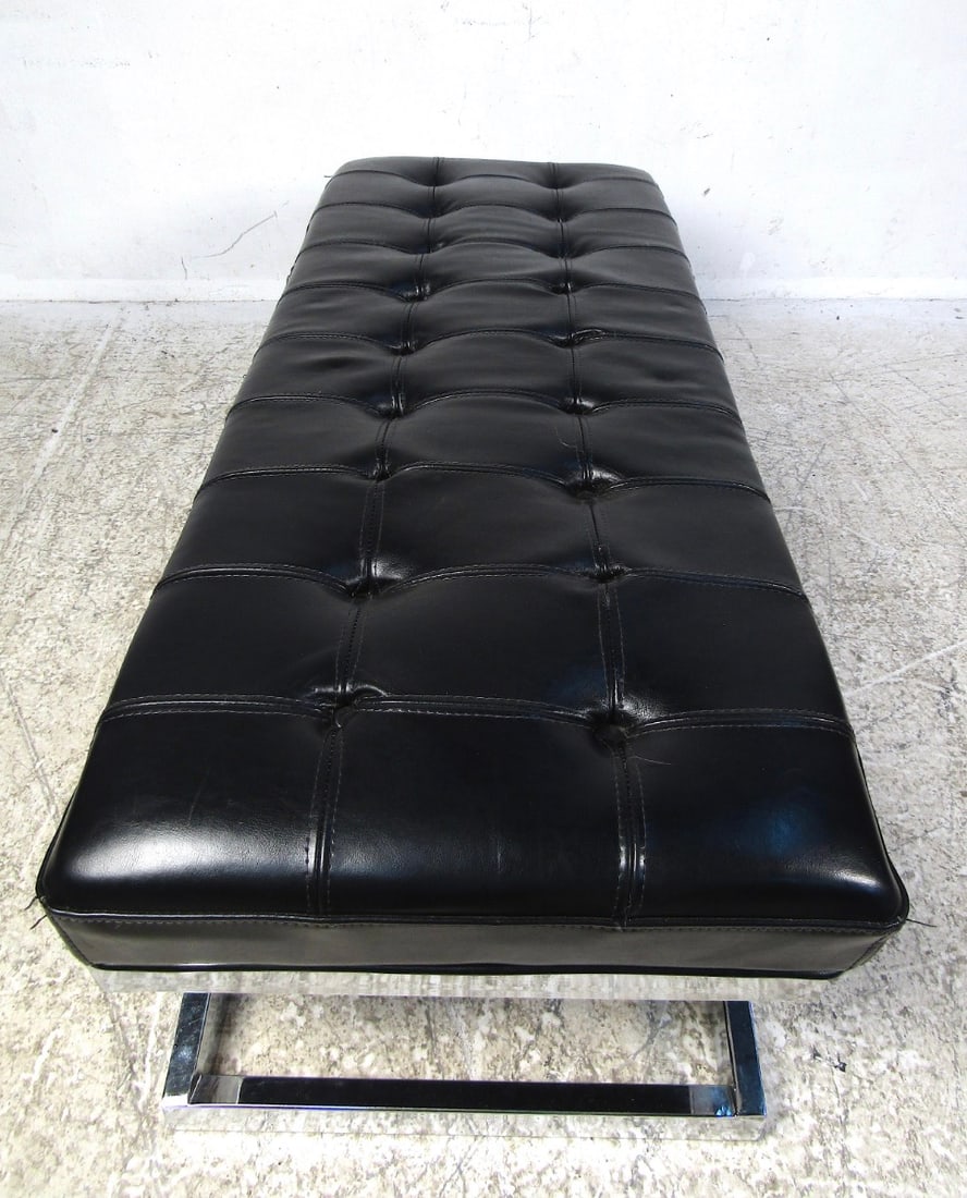 Modern X-Base Upholstered Bench - 3