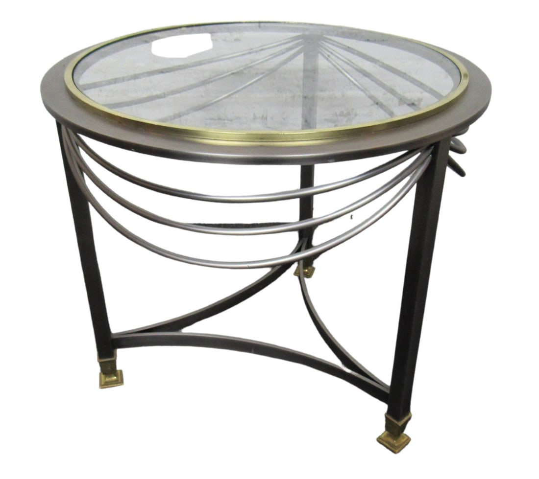 Mid-Century Modern Metal & Glass Coffee Table (1 of 5)