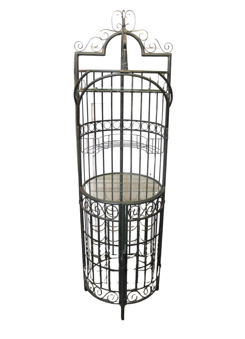 Antique Style Iron Wine Cabinet (1 of 6)