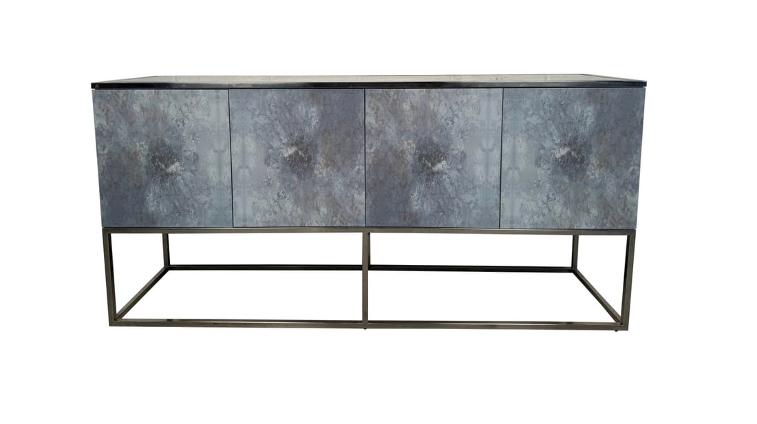 Mid-Century Style "Clayton" Buffett by John-Richard: Make a statement with this stunning John-Richard "Clayton" Buffet. A masterfully designed piece that captures the essence of mid-century sophistication with a luxurious, contemporary twist. Known for