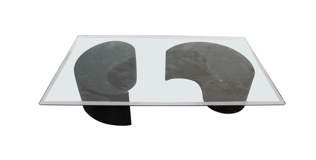 Monumental Post-Modern Modular Glass Coffee Table (1 of 9)