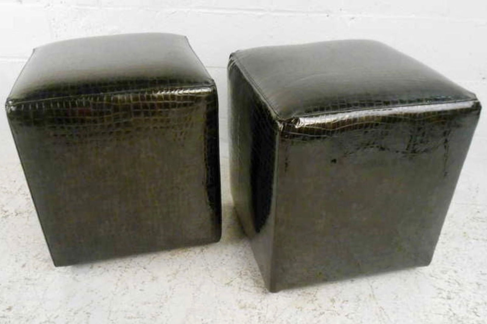 Faux Rolling Cube Ottomans - 4