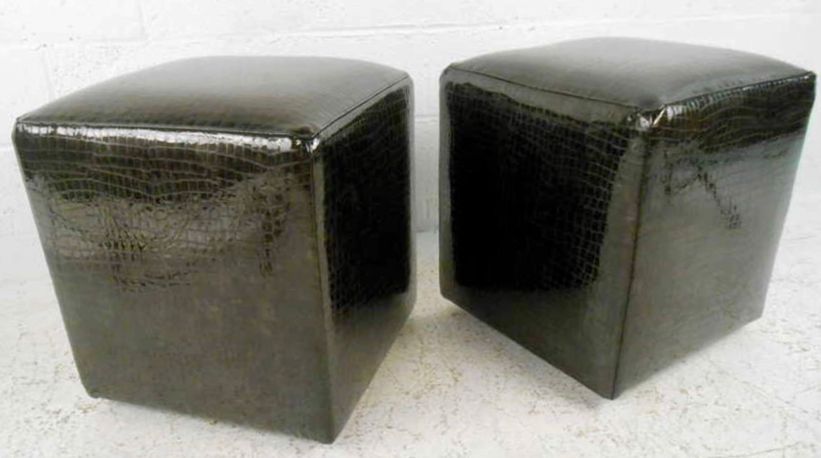 Faux Rolling Cube Ottomans - 5