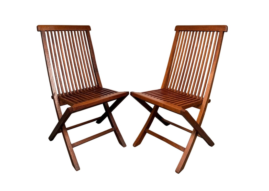 Mid-Century Modern Teak Folding Chairs (1 of 18)
