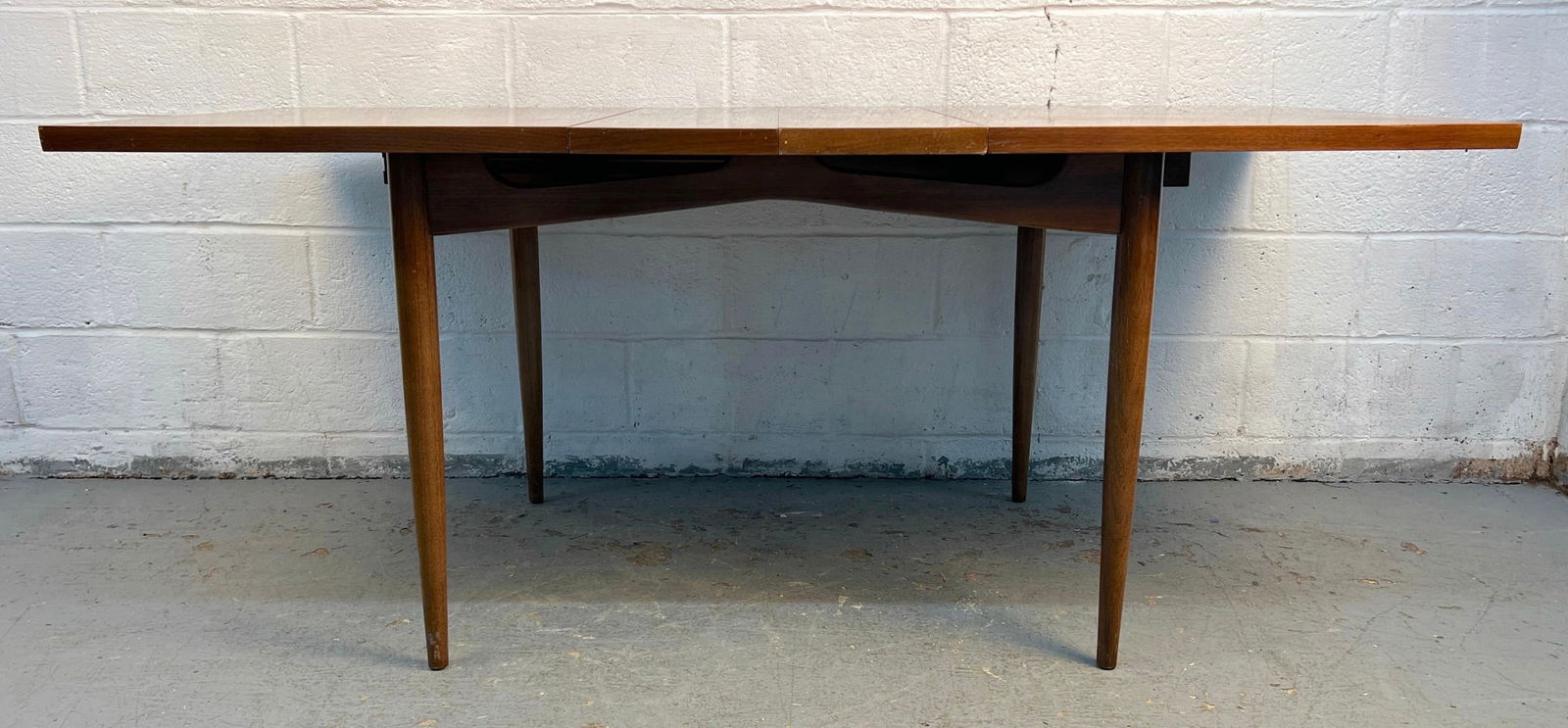 Mid-Century Modern Walnut Dining Leaf Table - 11