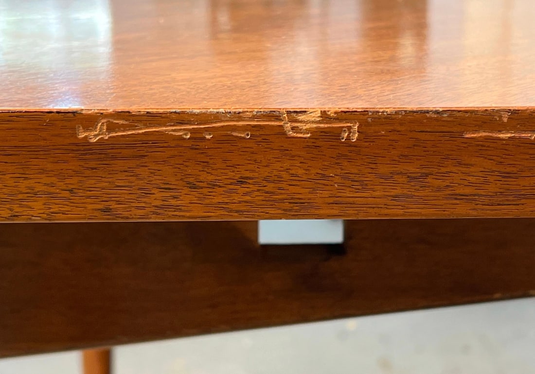 Mid-Century Modern Walnut Dining Leaf Table - 13