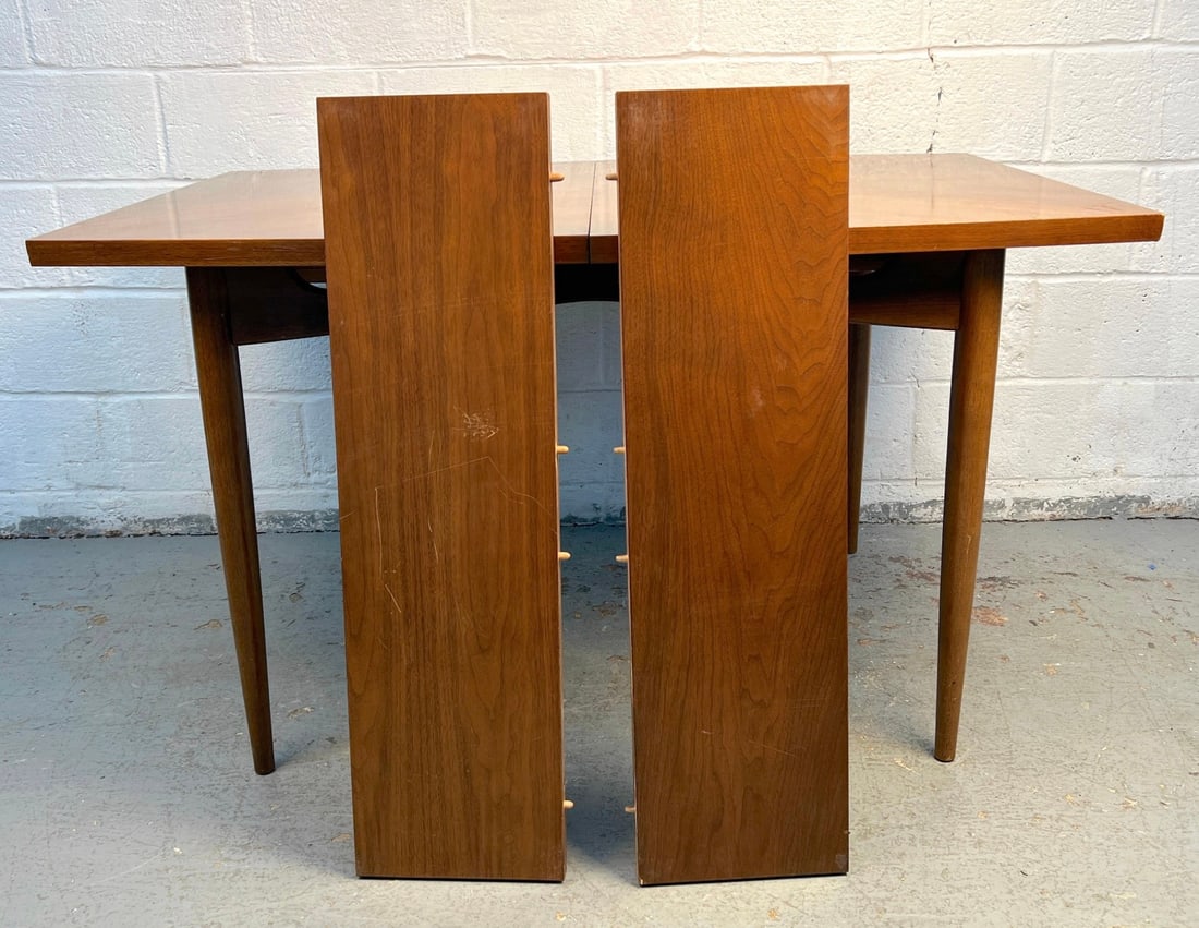 Mid-Century Modern Walnut Dining Leaf Table - 9