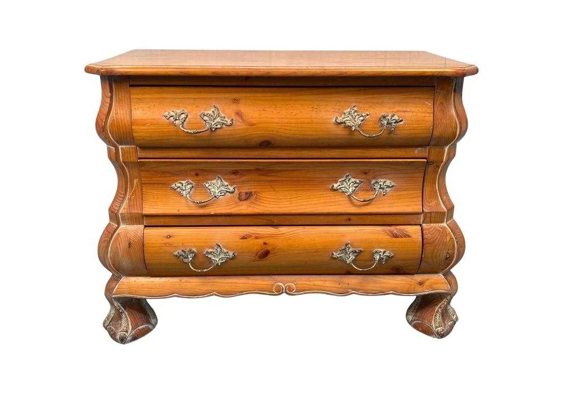 French Bombe Style Three-Drawer Chest (1 of 14)