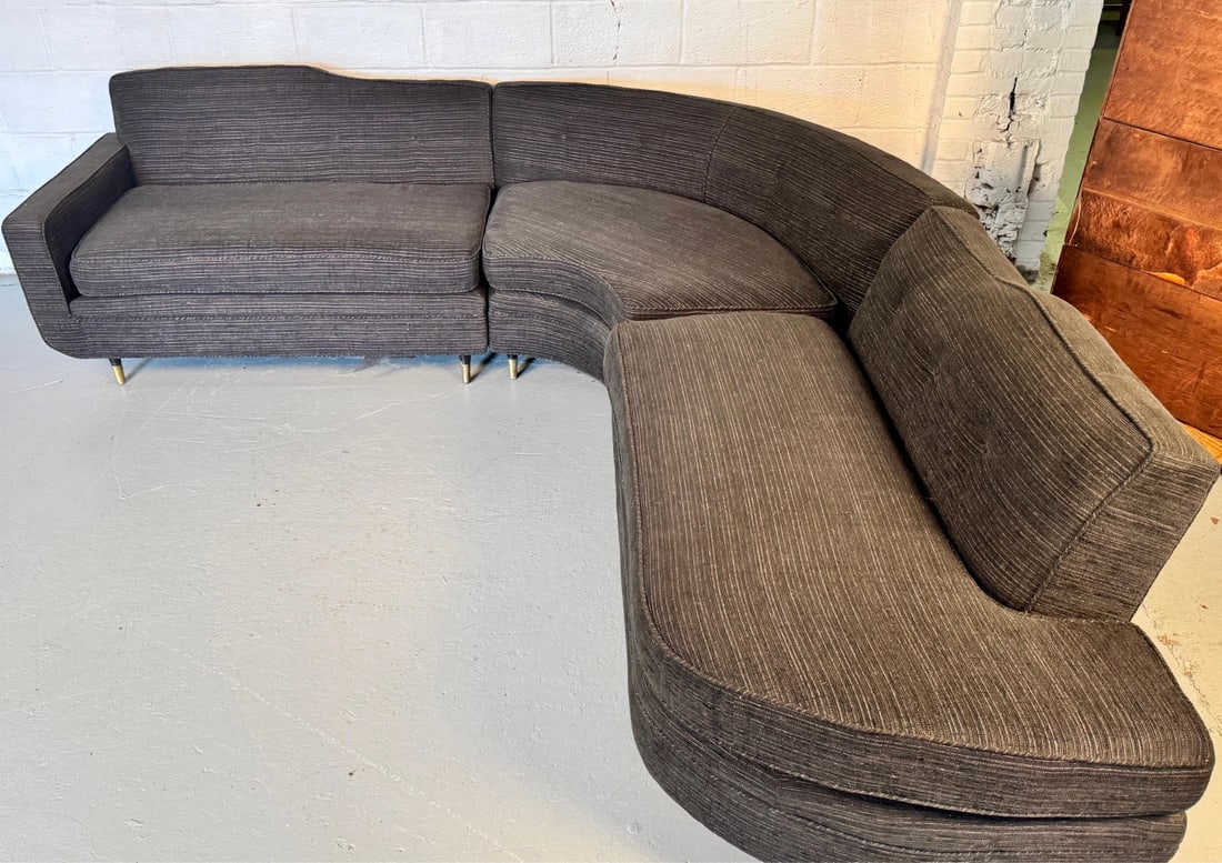 Mid-Century Three Piece Sectional Couch - 2