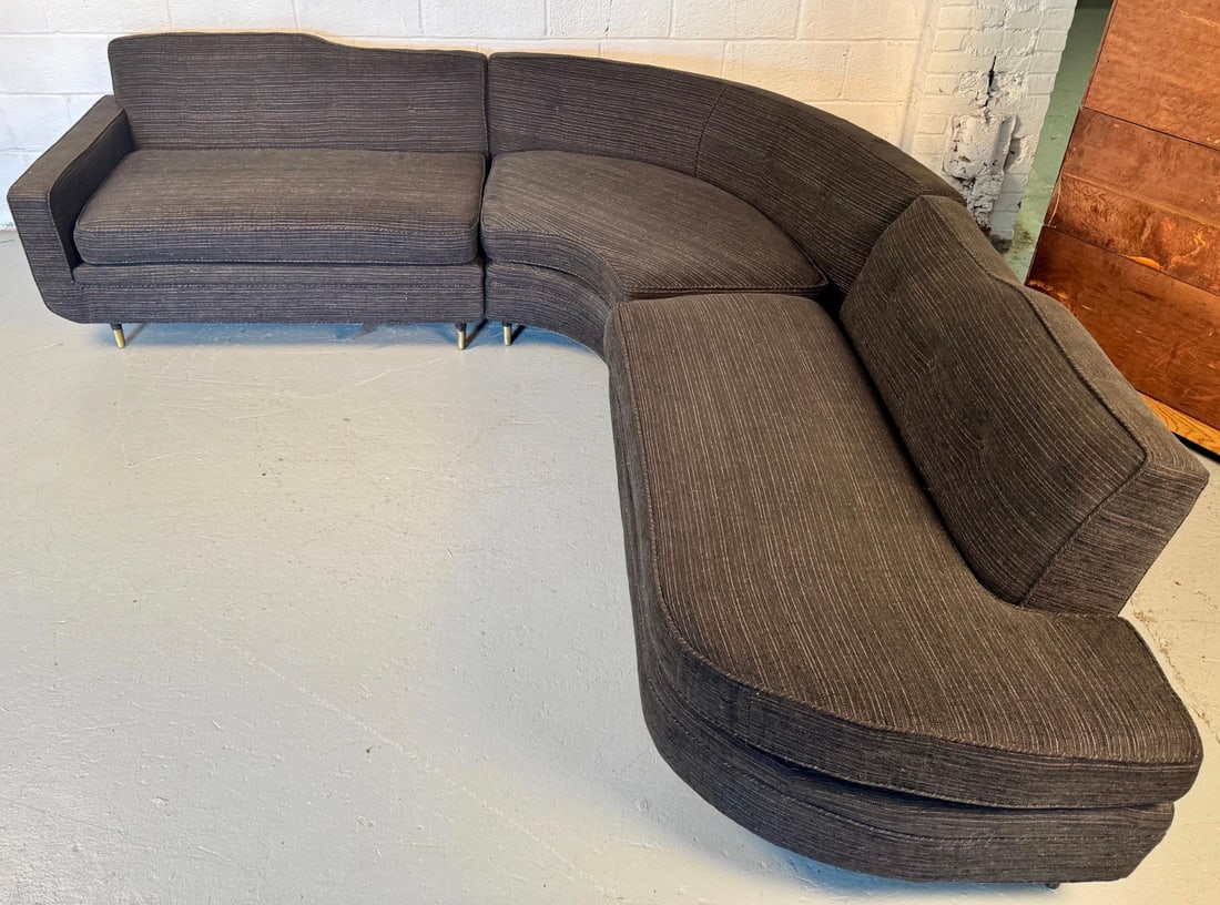 Mid-Century Three Piece Sectional Couch - 4