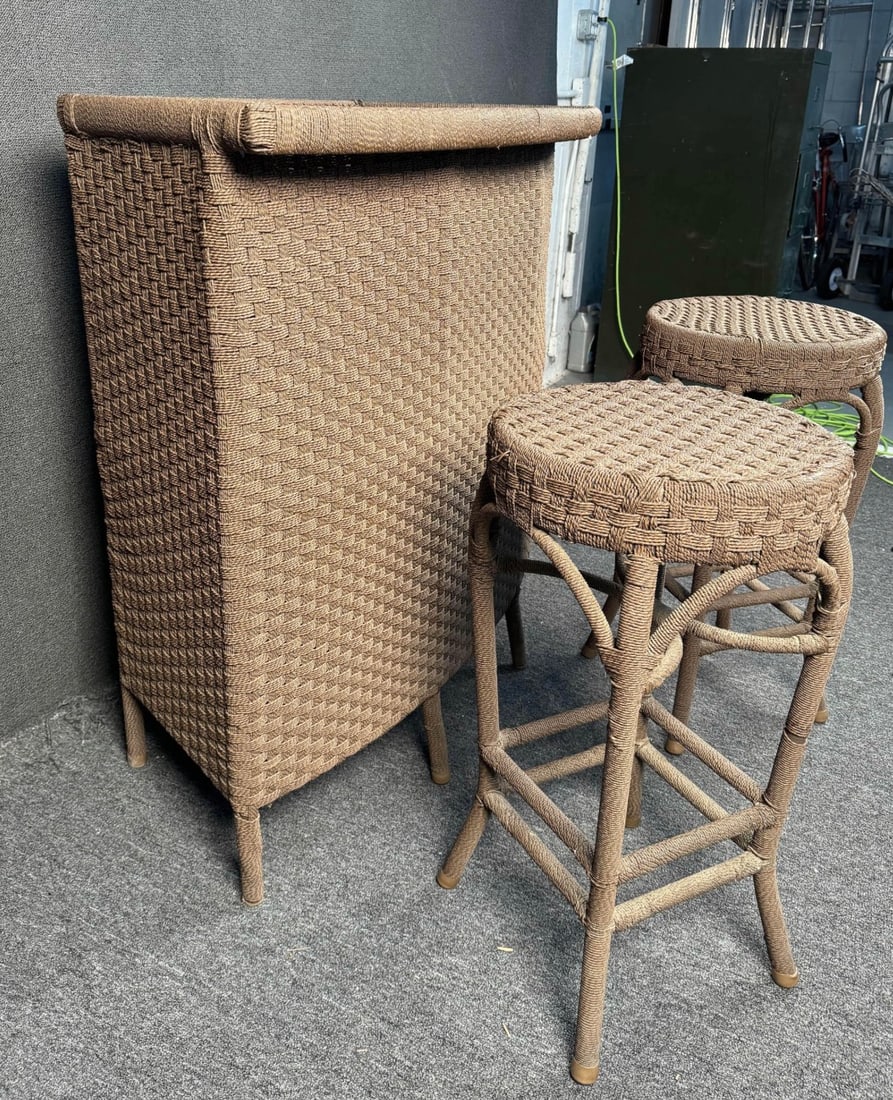 Woven Outdoor Bar Set - 3