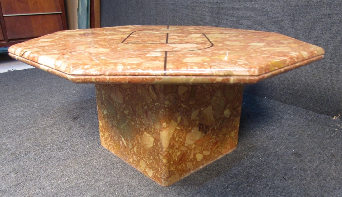 Vintage Marble End Table - 4