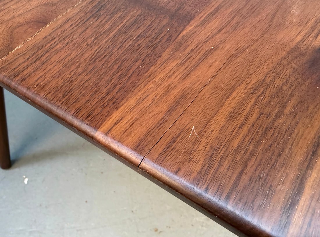 Mid-Century Style Rectangular Walnut Dining Table - 13