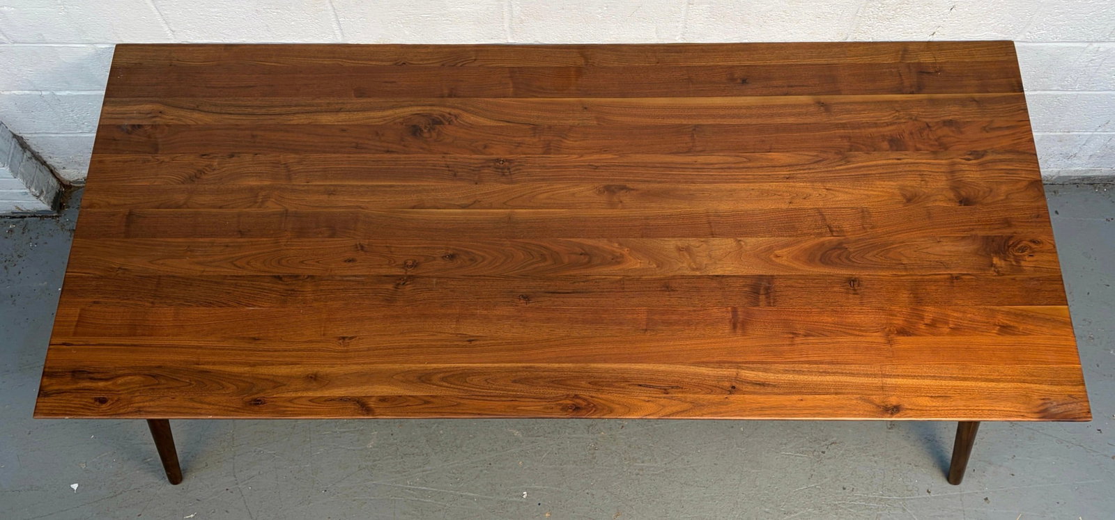 Mid-Century Style Rectangular Walnut Dining Table - 4