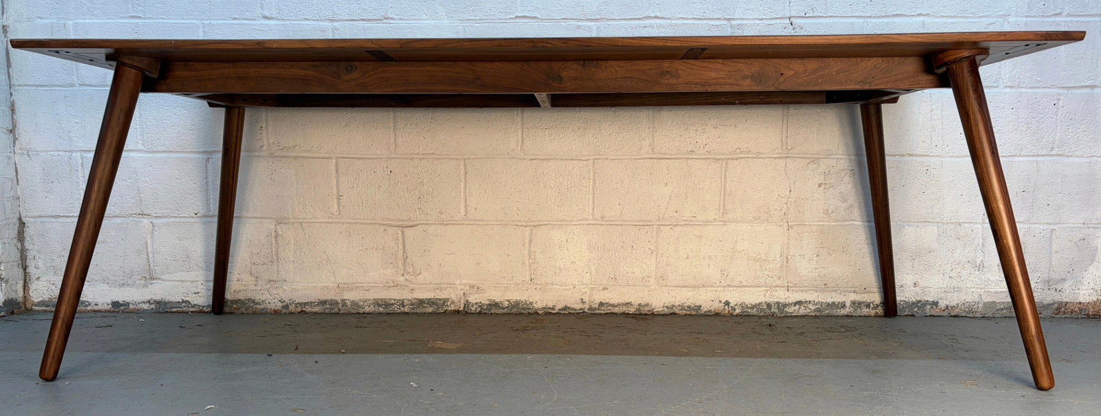 Mid-Century Style Rectangular Walnut Dining Table - 6