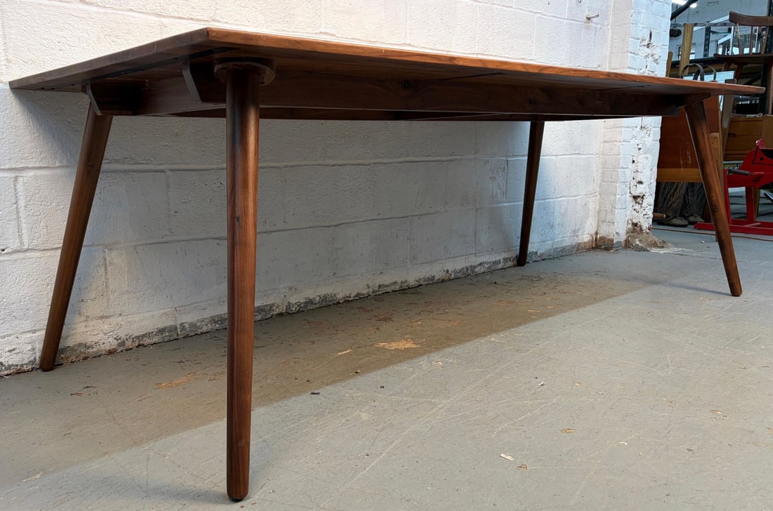 Mid-Century Style Rectangular Walnut Dining Table - 7